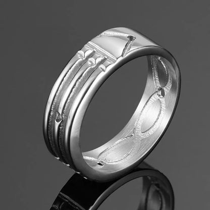 Classic Men's Engagement Ring with Bright Luster and Anti-Fade Design