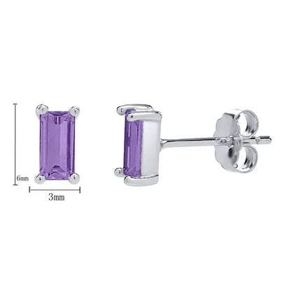 925 Sterling Silver Tiny Stud Earrings Colorful Crystal Luxury Jewelry LN0175-8