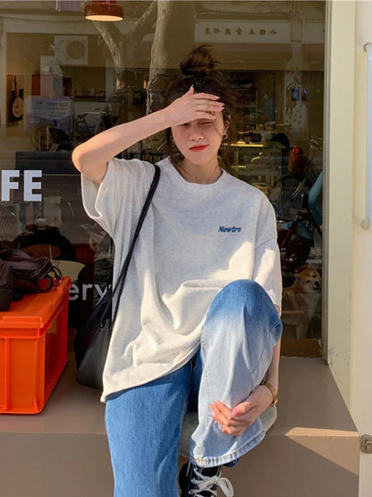 Dozw Harajuku Loose T Shirt Women Summer Fashion Letter Tee