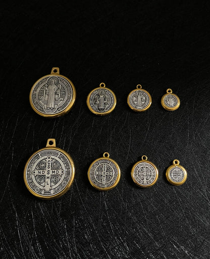 St Benedict Medal Set Christian Cross Pendants for DIY Jewelry Accessories