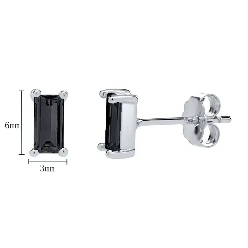 925 Sterling Silver Tiny Stud Earrings Colorful Crystal Luxury Jewelry LN0175-4