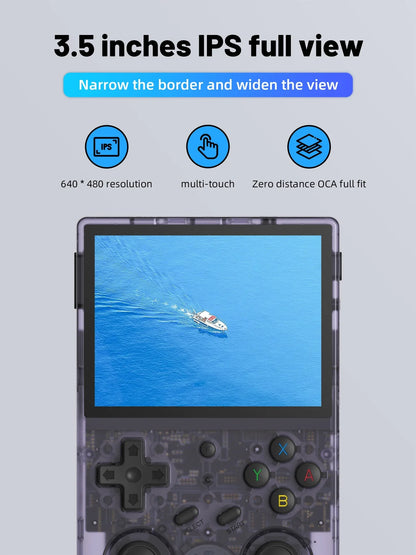 RG353V RG353VS Handheld Game Console 64 128 256GB Touchscreen Dual System Android 11 And Linux Portable 3.5 Inch Retro Gaming Console Micro HDMI Type C Supports Up To 40000 Games
