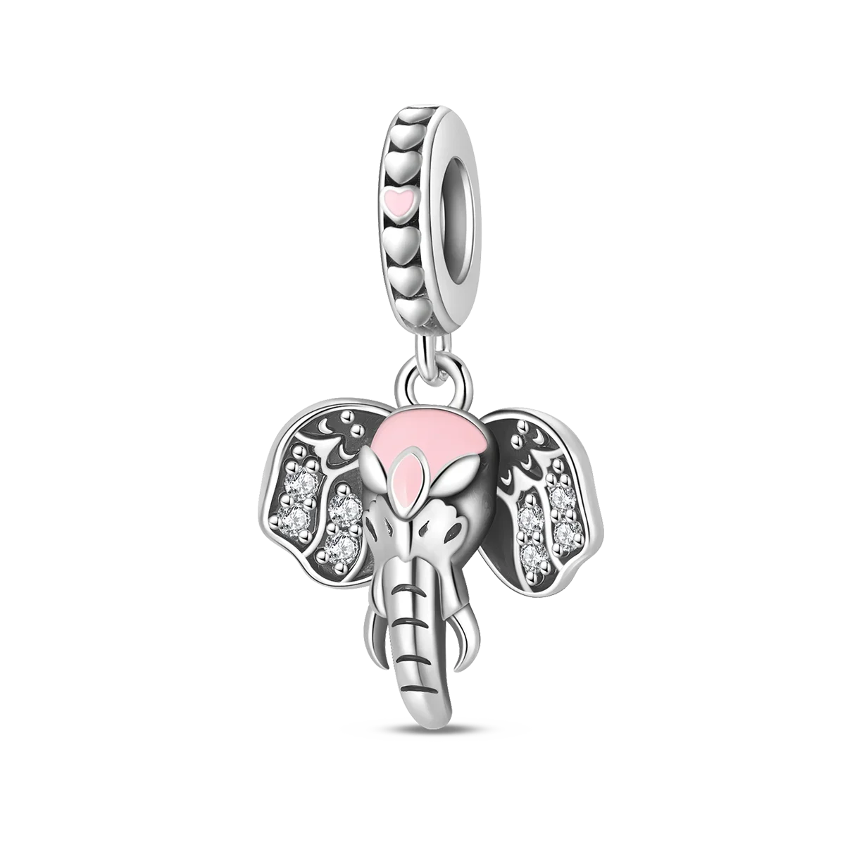 925 Sterling Silver Animal Charms Set Elephant Cat Capybara Swan Zircon Beads for DIY Necklace and Bracelet Jewelry Gift