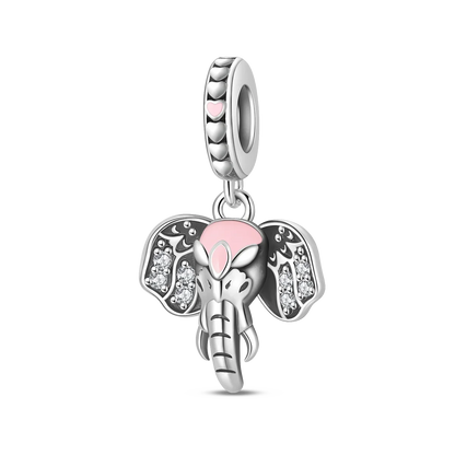 925 Sterling Silver Animal Charms Set Elephant Cat Capybara Swan Zircon Beads for DIY Necklace and Bracelet Jewelry Gift