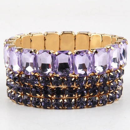 Bohemian Chic Colorful Glass Beaded Stackable Bracelets Set for Women