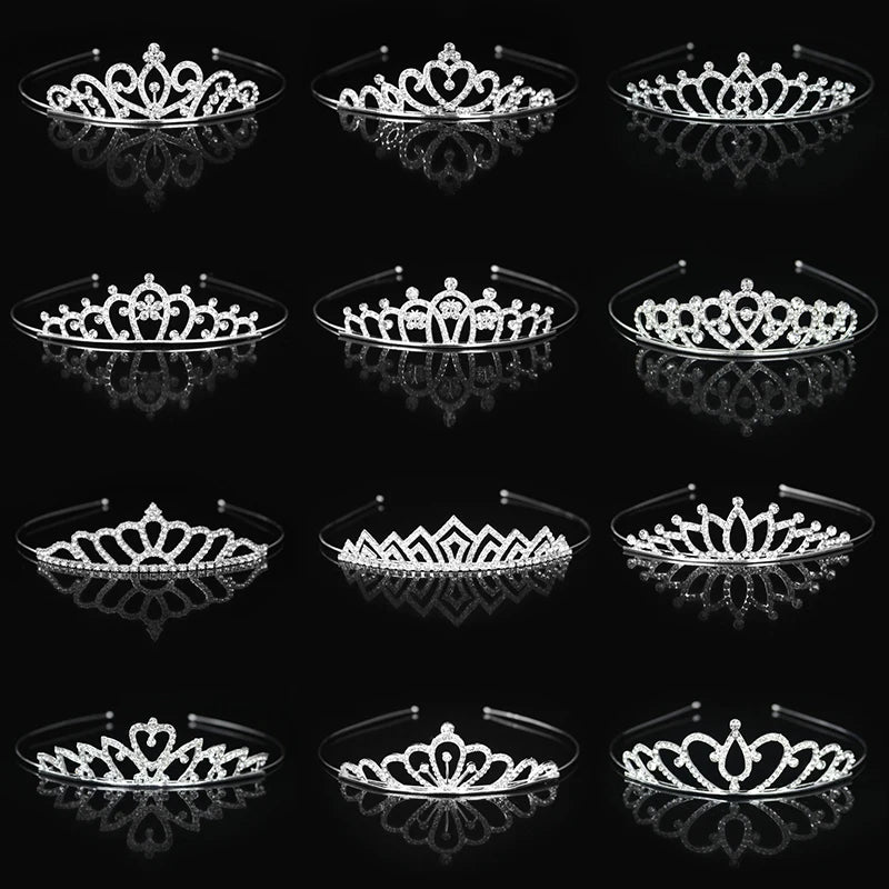 Elegant Crystal Princess Tiaras for Girls Wedding Party Hair Accessories