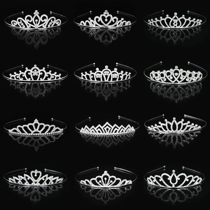 Elegant Crystal Princess Tiaras for Girls Wedding Party Hair Accessories