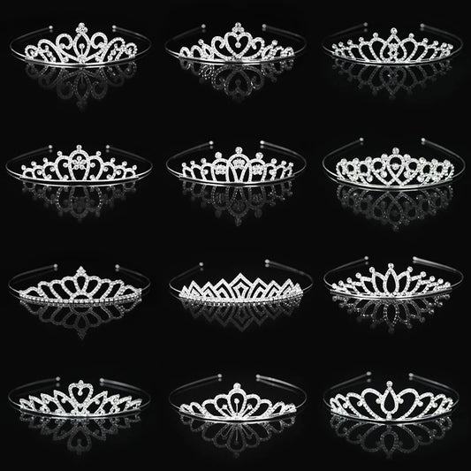 Elegant Crystal Princess Tiaras for Girls Wedding Party Hair Accessories