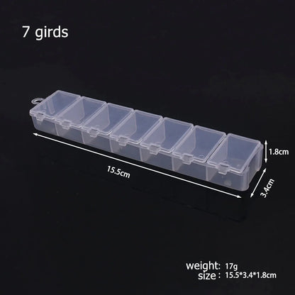 Ultimate Jewelry Organizer 6-32 Compartment Plastic Storage Box with Dividers for Beads and Crafts 7 grids box