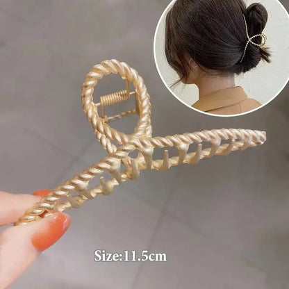 Geometric Metal Hair Claw Clips for Women Fashionable Zinc Alloy Hairpins