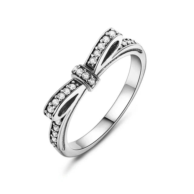 European 925 Silver Heart-Shaped Ring for Women Available in Sizes 6 7 8 9 Exquisite High-Quality Jewelry for Weddings and Parties