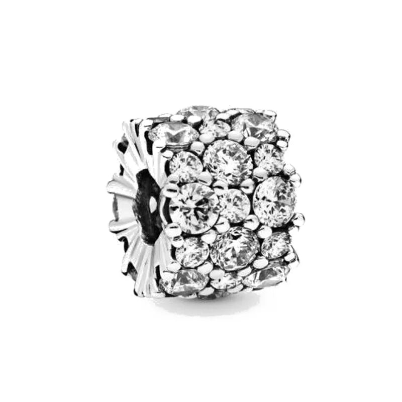 European Zircon Charm Beads 925 Silver Pendant Necklace for Women Gift P356