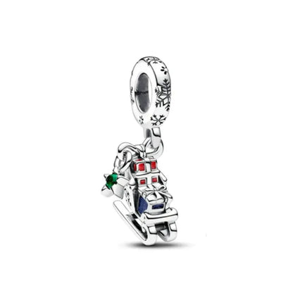 Exquisite 925 Silver House Beads and Deer Pendant for European Original Bracelet DIY Women's Jewelry