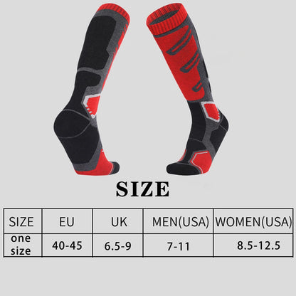 Breathable Thick Cushion Knee High Winter Ski Socks