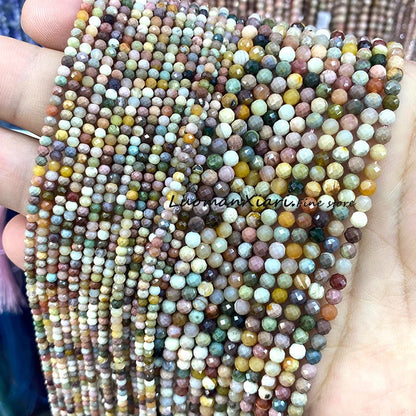 Elegant Faceted Aquamarine Beads for DIY Jewelry Making Bracelet Accessories