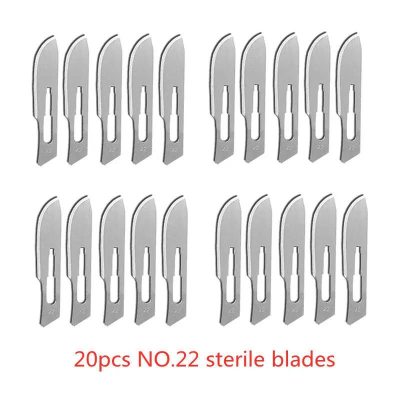 20-100pcs Top-Rated Carbon Steel Surgical Blades for DIY Phone Repair & Grooming 20pcs NO.22