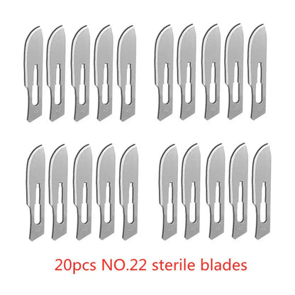 20-100pcs Top-Rated Carbon Steel Surgical Blades for DIY Phone Repair & Grooming 20pcs NO.22