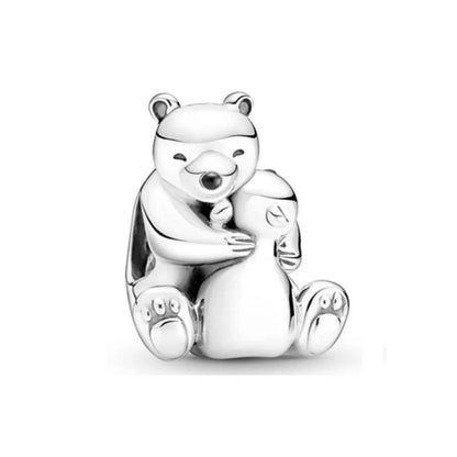 Elegant 925 Sterling Silver Bow Charm with Zircon for Mother's Day Bracelet