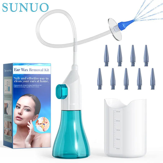 Ear Wax Removal Manual Ear Irrigation Flushing System Ear Wax Clean Tool Safe and Effective Ear Water Cleaner Kit