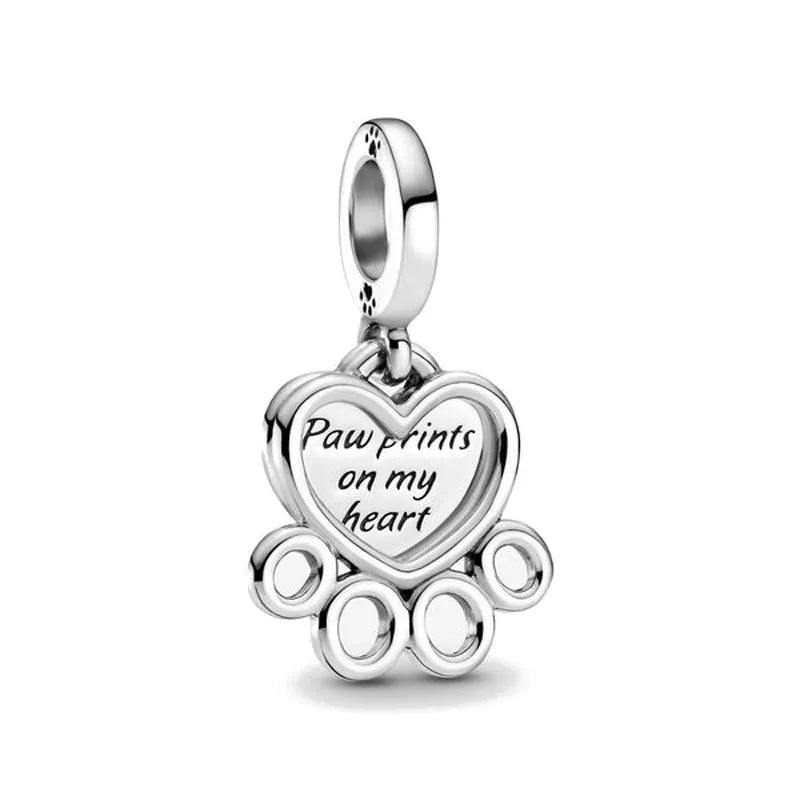European 925 Sterling Silver Animal Series Charms Beads for Dog Cat Snake Rabbit Jewelry Fit for Bracelets and Necklaces for Women