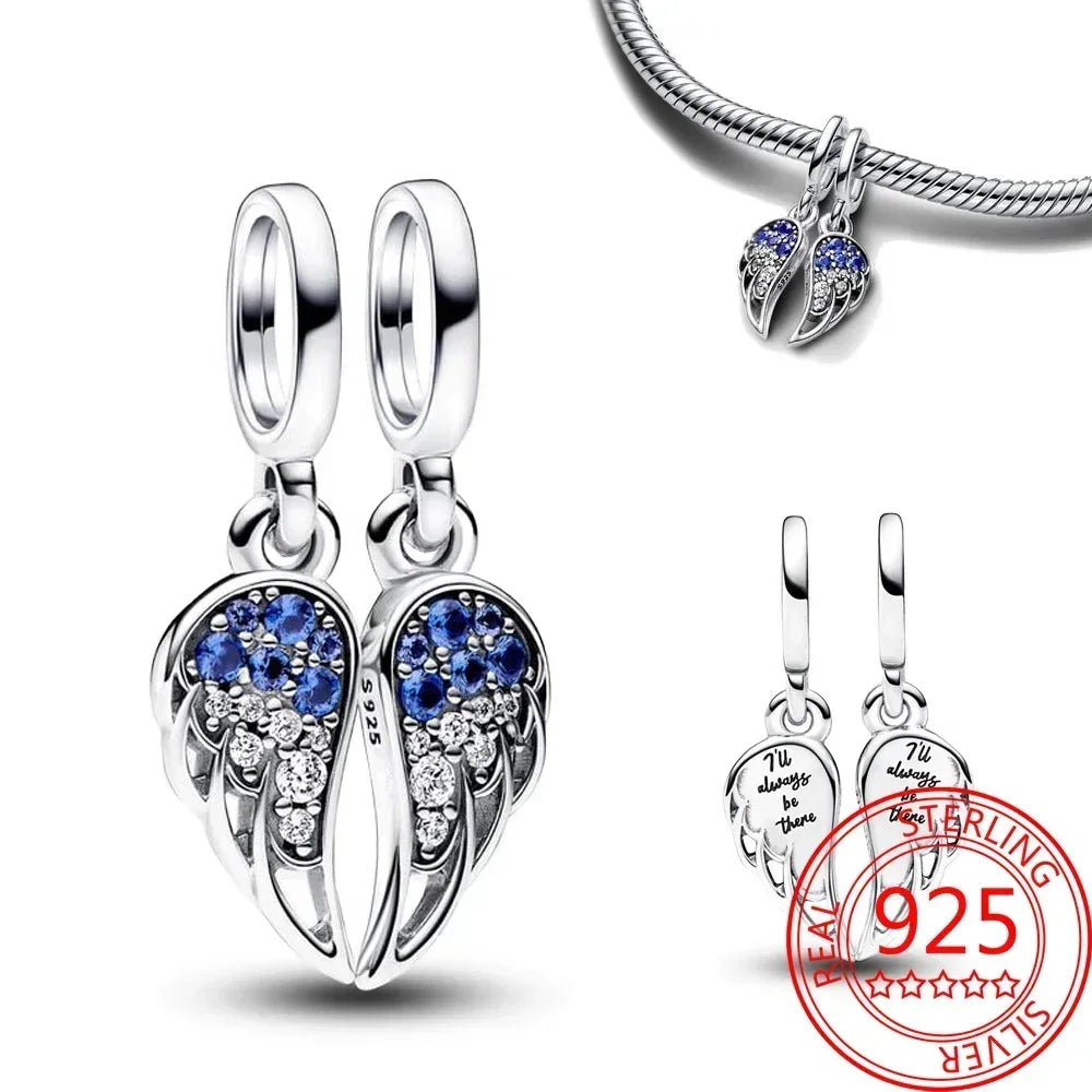 925 Sterling Silver Festive Cookie House Heart Nutcracker Dangle Charm for DIY Christmas Tree and Original Bracelet Gift