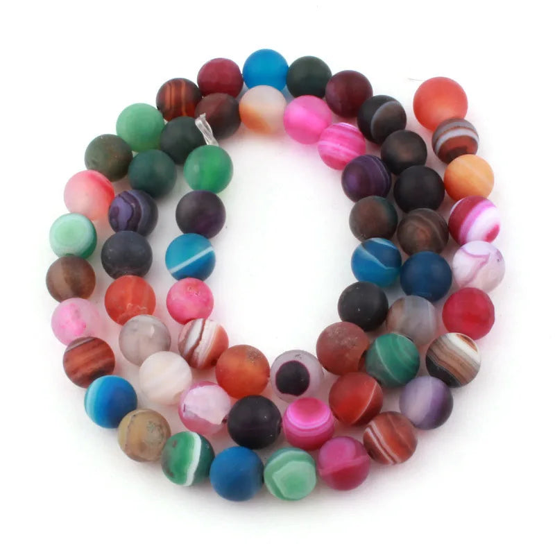 Natural Multicolor Cracked Agate Faceted Stone Beads for DIY Necklaces and Bracelets 15 Inches