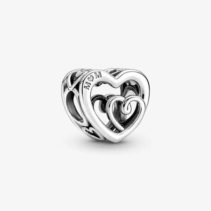 Romantic Heart Bead Pendant Set for Charm Bracelets and Necklaces Thanksgiving Jewelry Gift for Women BD04