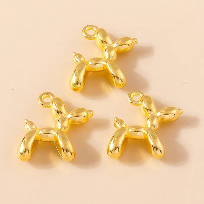 Vibrant 3D Balloon Dog Charms Set for Creative Jewelry Design