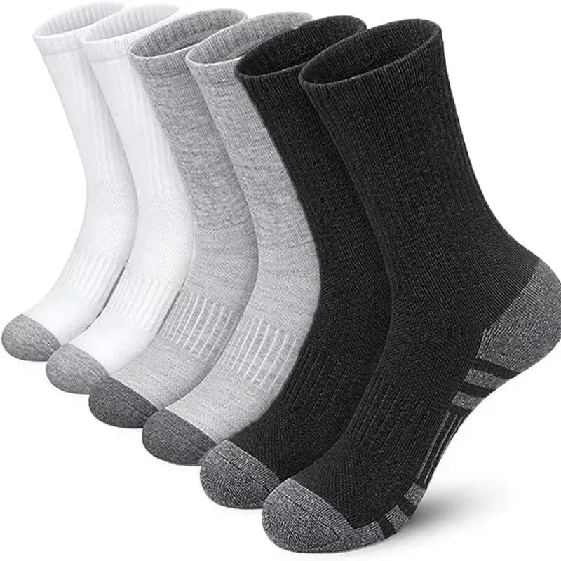 3 Pairs Men's Outdoor Gym Socks Comfortable Ground-Gripping EU 40-45 6 Pairs Mix Color