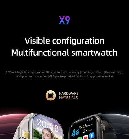 X9 Smart Watch AMOLED 4G ROM NFC Compass Bluetooth Call 49mm Waterproof Battery 2024