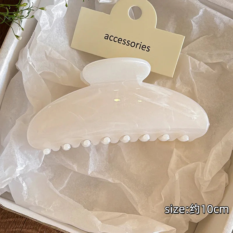 Korean Hawaiian Floral Hair Claw Clips for Women - Trendy Beach Hair Accessories