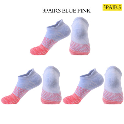 3 Pairs Womens Anti Slip Terry Cushion Running Socks