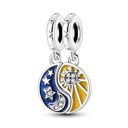 Silver Plated Eternal Symbol Charms Luminous Star Beads Love Dangle Safety Chain for Original Bracelet DIY Jewelry