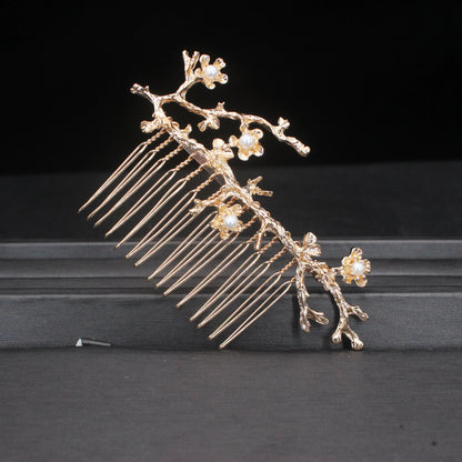 Butterfly Hair Combs - Gold Metal Hairpins for Women - Elegant Bride Accessories Gold Branch Comb