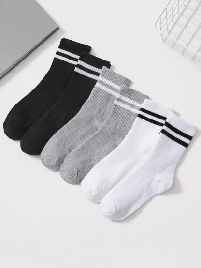 6/12 Pairs Middle Tube Socks For Men And Women Casual Single code NV575-4