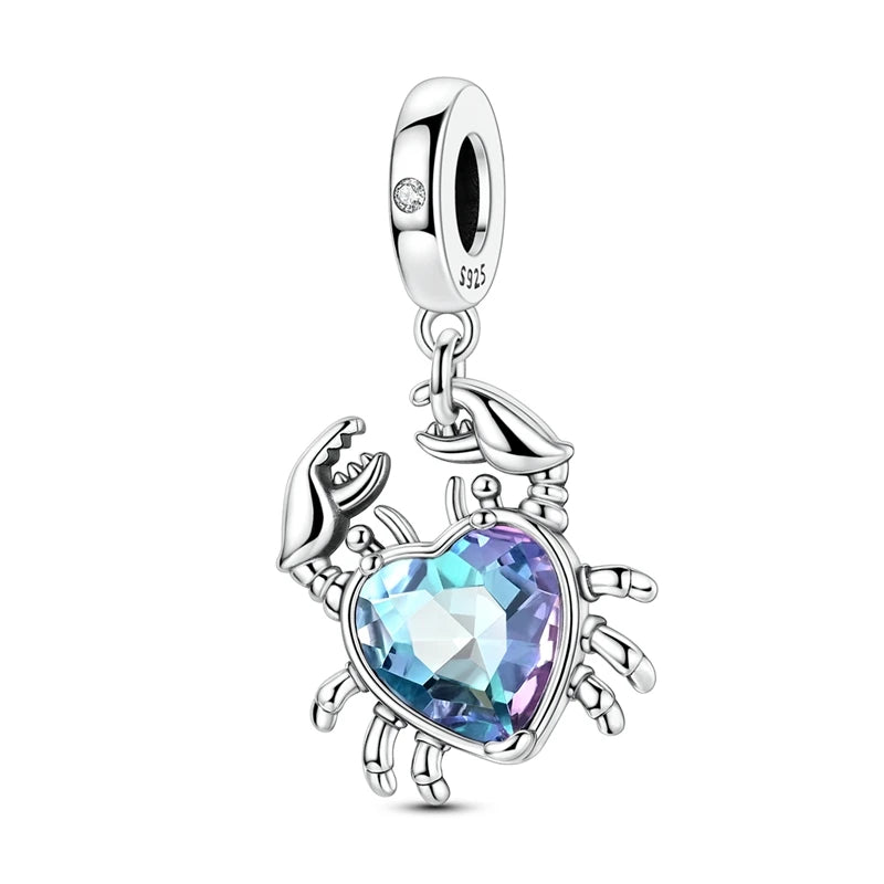 Sterling Silver Ocean-Themed Charm Pendant for Bracelets and Necklaces KTC1627