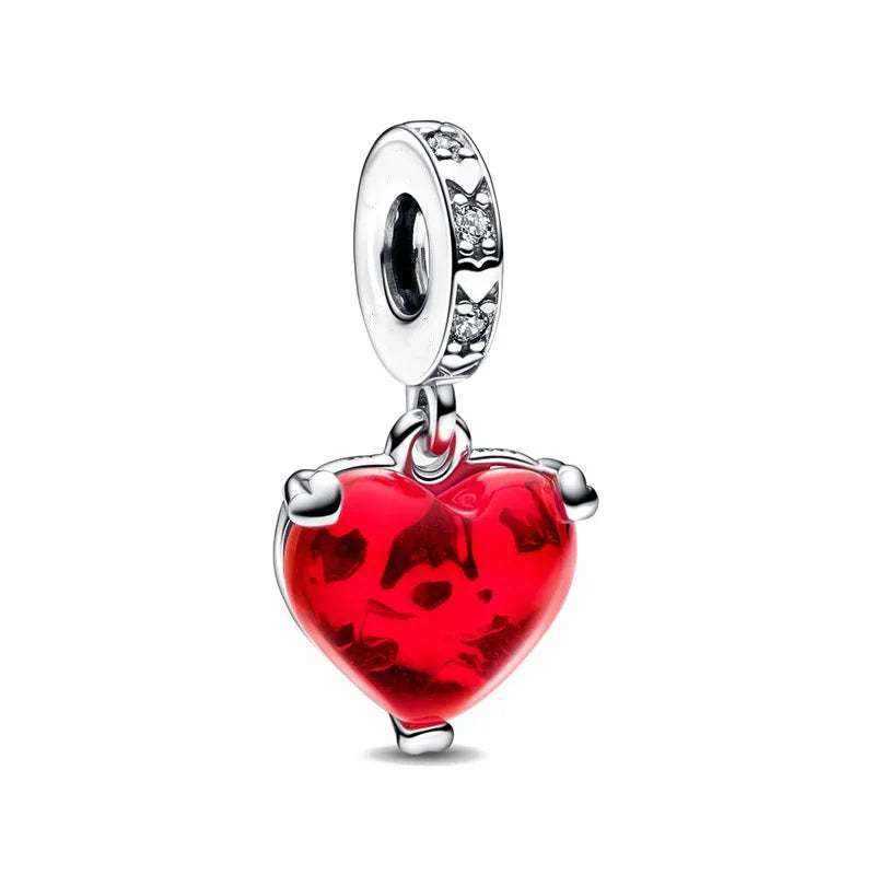 Exquisite 925 Silver Shell Bead Mouse Pendant for European Bracelets – DIY Jewelry Accessory with Zircon