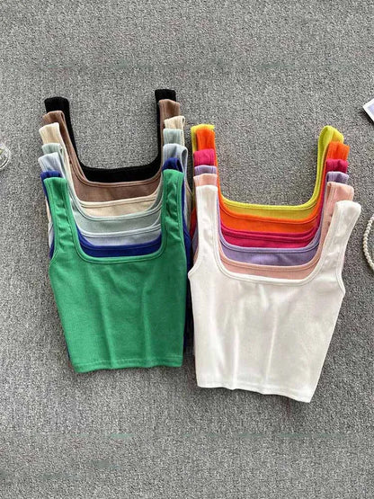 Women Backless Y2K Slim Fit Crop Tank Top Sleeveless