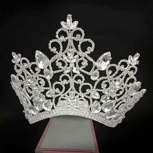 Luxurious Rhinestone Bridal Crown for Pageants and Celebrations