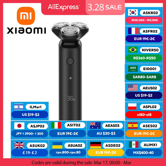 XIAOMI MIJIA S500 Electric Shaver Triple Blade Wet Dry Shaving
