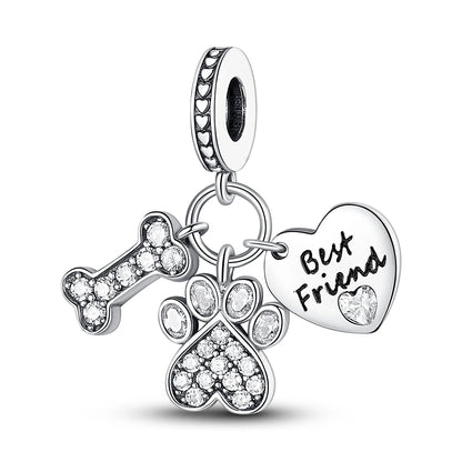 Silver Plated Travel Sunflower Lucky Charms Dangle Pendant Fit Original Pandora Bracelet DIY KTC040