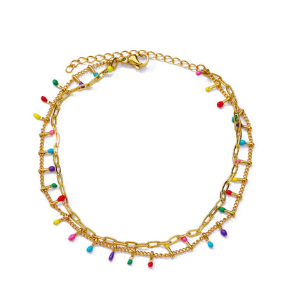 Gold Imitation Pearl Anklets for Women with Stainless Steel Chain - Perfect Summer Beach Accessories and Gifts