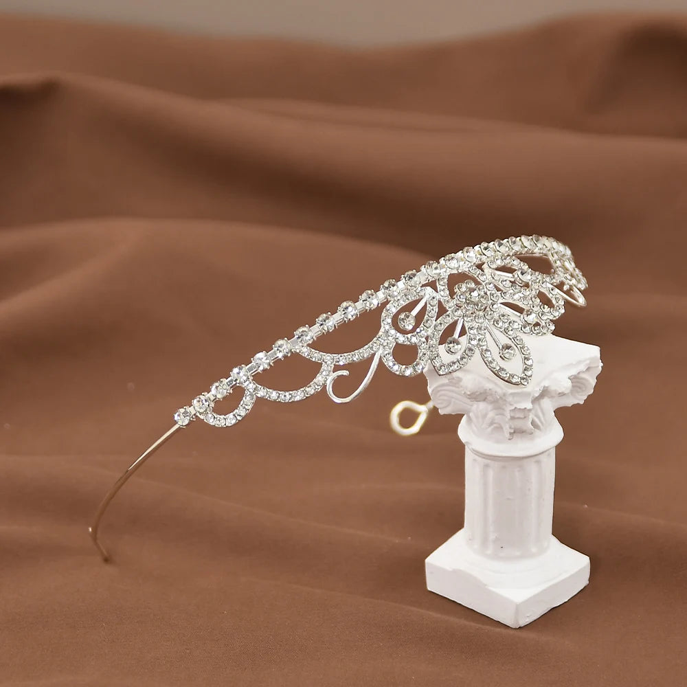 Mini Crystal Bridal Crown Comb for Girls - Rhinestone Pearl Tiaras for Weddings and Birthdays