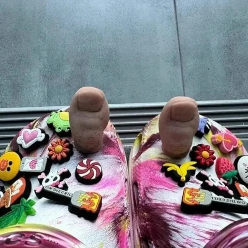3D Funny Toe Shoe Charms for Unique DIY Decoration and Party Gifts