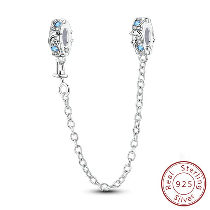 925 Sterling Silver Ocean Turtle Beach Charms Blue Shell