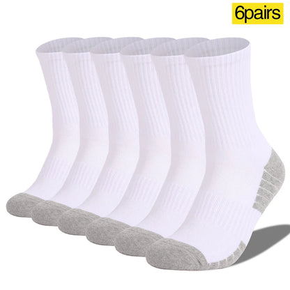 6 Pack Thermal Mid Crew Hiking Socks Cotton Cushion