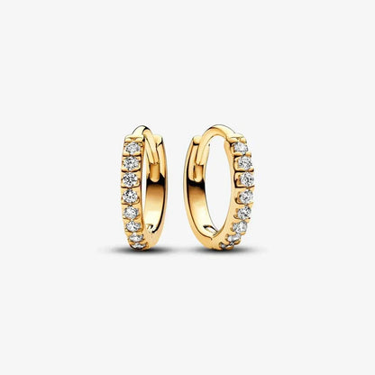 925 Sterling Silver Gold Hoop Earrings Halloween Pumpkin Skull Christmas Tree Zircon Studs for Women DIY Jewelry