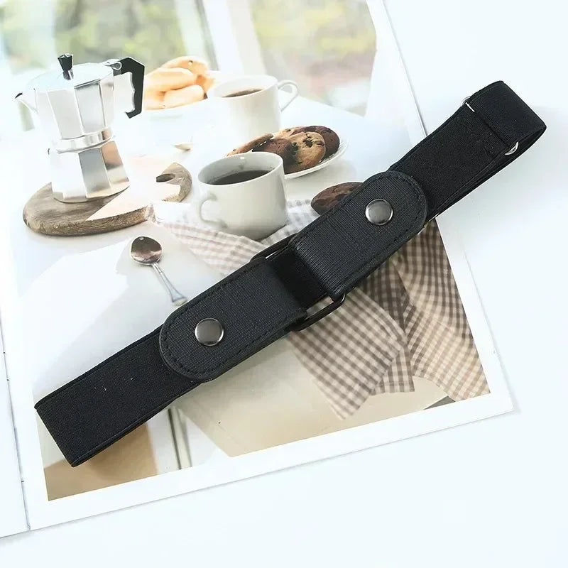 Canvas Adjustable Elastic Waist Band Invisible Belt for Jeans