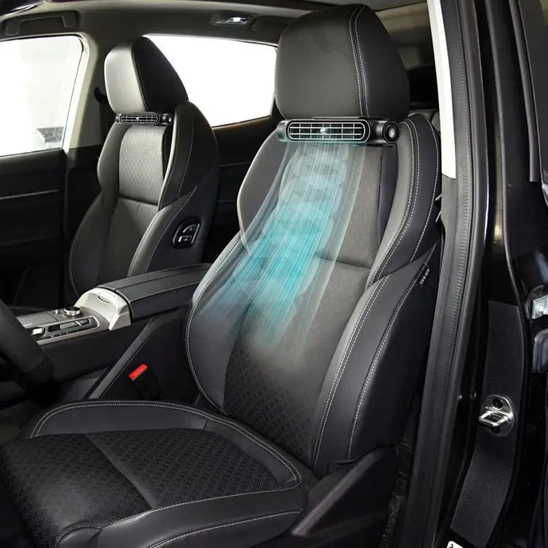 USB Charging Auto Cooling Air Fan for Vehicle 3 Speed Adjustable Truck Backseat Fans