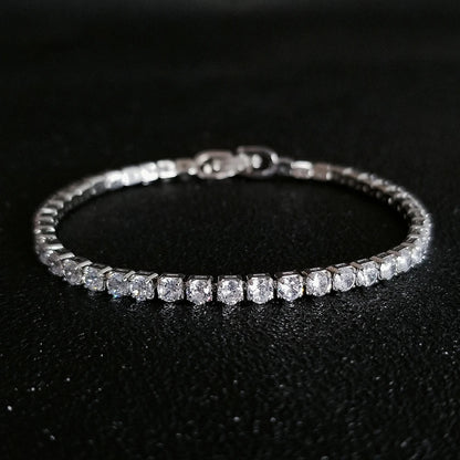 Elegant Sterling Silver CZ Tennis Bracelet for Women Wedding Fashion Jewelry